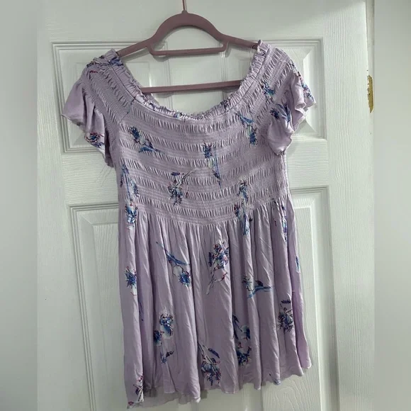 3 items for $30 A pea in the pod floral smocked babydoll shirt blouse maternity - Picture 4 of 10